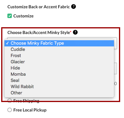 Choose Minky Fabric Type