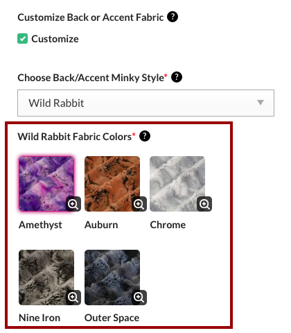 Select Minky Fabric Color